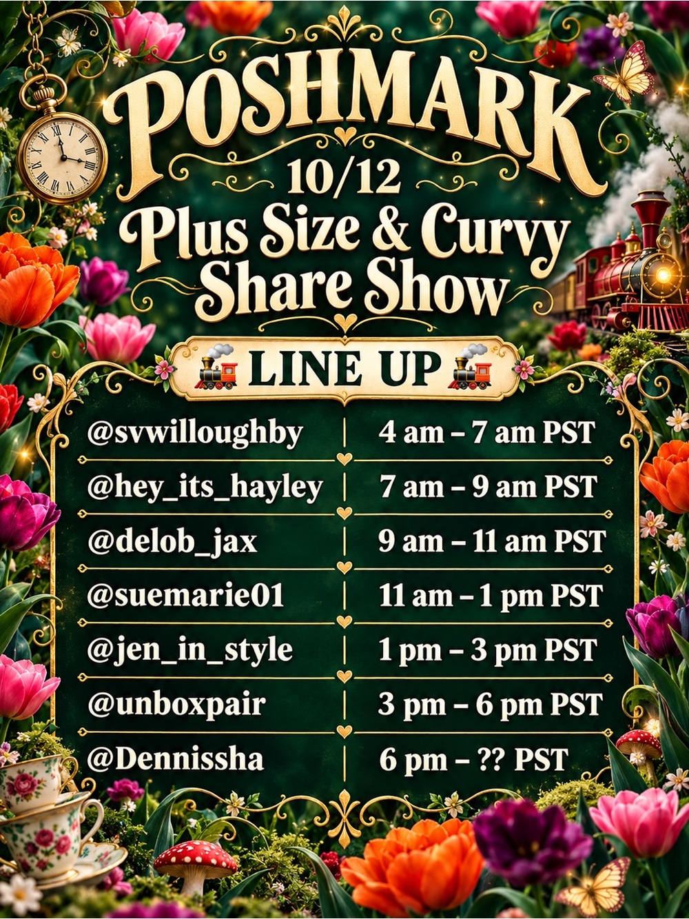 Plus Size & Curvy Share Show 🚂 Sign in Flyer 3 hours Slots Available ❤️ - Picture 1 of 16